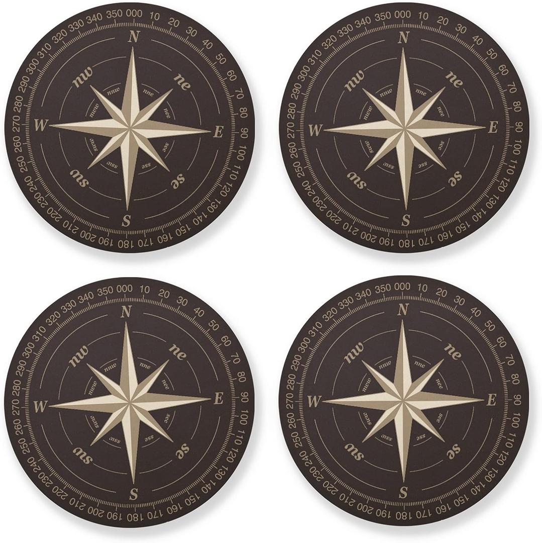 Coasters for Drinks Set of 4 Absorbent Coasters Home Decor (Multicolor)