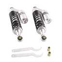 RFY  320mm Pair Motorcycle Rear Air Shock Absorbers for Honda Kawasaki Yamaha Suzuki Universal Silver & Black