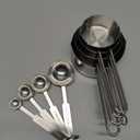 New Star Foodservice 42917 Stainless Steel 8-Piece Measuring Cups and Spoons Combo Set (Silver)