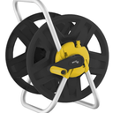 Water Hose Reel Cart, Holds 60-80 Ft of 5/8 Inch Hose, Yellow Wall Mounted Garden Hose Cart, Portable Hose Reel for Convenient Storage and Watering