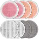 Spin Cordless Electric Mop Pads: 6.5/6.3/6 inch steam/electric mop Pads Replacement for alfabot/vmai/teko/eous/vm6/devoac/kactor/redkey/gobot mop - Round Velcro Scrubber Pads for floor cleaning 8 Pack