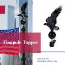 iElyiEsy Eagle Flagpole Topper with Ball - Weatherproof ABS Ornament Fits 20ft 25ft 30ft Flag Poles - Patriotic Outdoor Decor for Home Garden