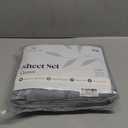 LuxClub 4 PC Queen Sheet Set, Queen Size, Deep Pockets Wrinkle Free Cooling Bed Sheets Machine Washable Hotel Bedding Silky Soft - Light Grey Queen