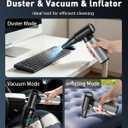 Compressed Air Duster & Vacuum 2-in-1, 320,000 RPM Brushless Motor