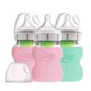 Dr. Brown's Options+ Wide-Neck Glass Bottle Sleeve, 100% Silicone, Mint, BPA-Free, 5 oz, 1-Pack
