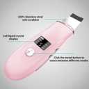 Face Scrubber Skin Spatula - Blackhead Remover Deep Cleansing Tool for Pore Extraction, 4-in-1 Fast Charging Dock Blackhead Remover Face Spatula for Facial Skincare Women Gift (Pink)