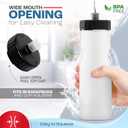 50 Strong Bulk Water Bottles 24-Pack 22 oz BPA-Free Sports Bottles with Easy-Open Pull Top Cap Made in USA Reusable & Top Rack Dishwasher Safe Brand