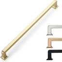 9BUILD 6 Pack 10 Inch Cabinet Handles - Brushed Brass Kitchen Cabinet Hardware - Gold Pulls