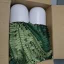 2Pack Artificial Boston Ferns Hanging Plants 23.6'' Fake Silk Fern 50 Leaves That Look Real in Pots for Outdoors & Indoor Faux Potted Plant for Home Porch Patio Garden Decor (Green)