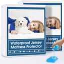 2 Pack Twin XL Mattress Protector Waterproof up - 14" Noiseless & Breathable Mattress Topper Pad Cover Twin Extra Long Fitted Sheets, Machine Washable