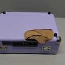 Vinyl Record Player with Built-in Speakers Vintage 3-Speed Portable Suitcase Bluetooth Turntables with USB Recording Belt-Driven LP Player Support AUX/RCA/Headphone Jack, Purple Leather