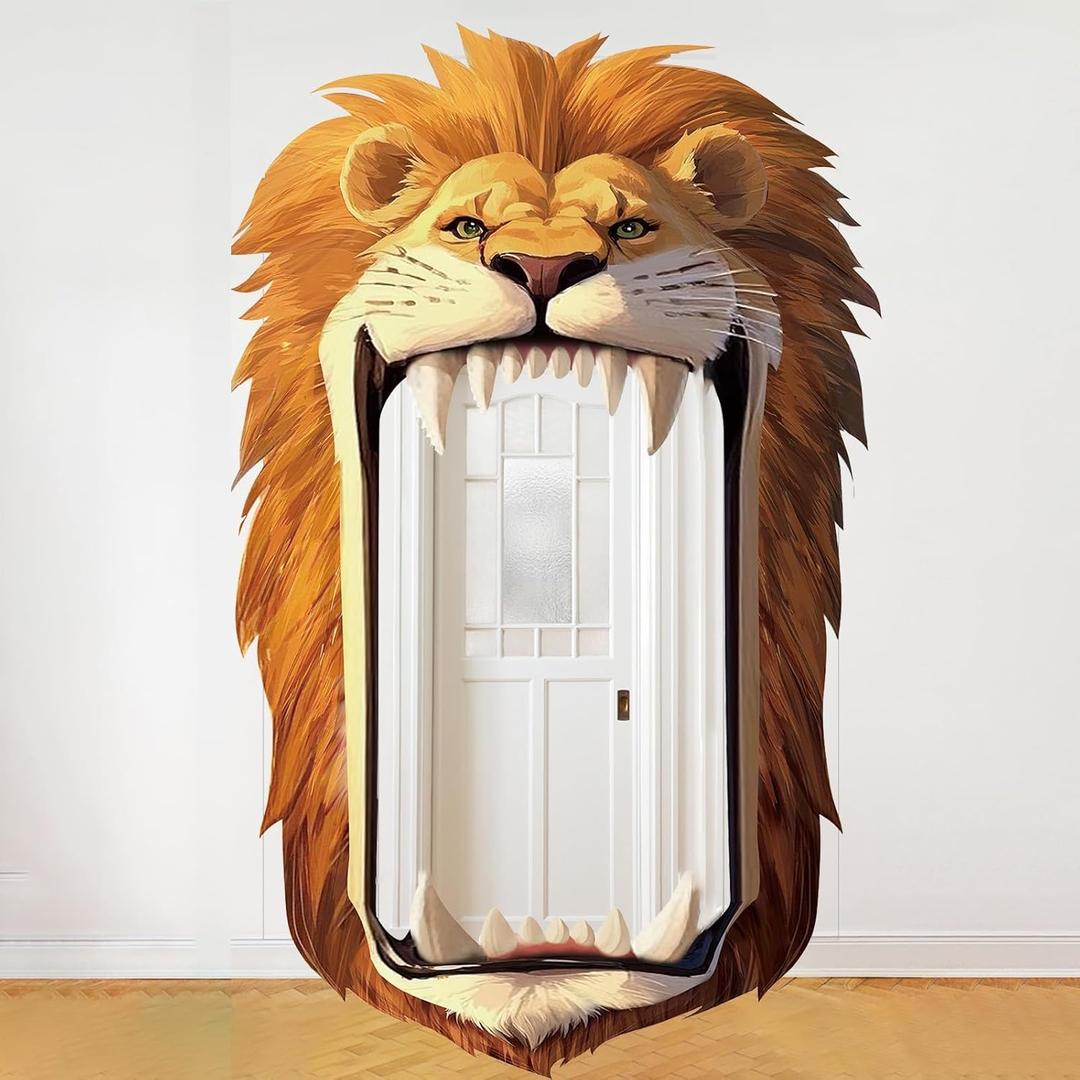 Jungle Animals Birthday Party Decorations 2026 VBS Lion Porch Banner Backdrop Rainforest Safari Party Supplies Door Decoration Banner Photo Booth Hanging for Zoo Animals Birthday Photo Booth Props