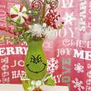 3 x Large 5 Inch Christmas Face Eyes Stickers for Crafts Vinyl Faces Pitcher Rub on Transfers Decals for Ornaments Glass Drinking Cups Wood Decorations Balls Party Supplies (face8)