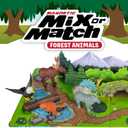 Popular Playthings Magnetic Animals for Toddlers 1-3, Mini Mix or Match Animal Toys, Set of 7 Gift for Kids - Forest Animals with Pop-up Playmat