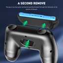 GLDRAM Lengthen Grips for Nintendo Switch 2 Joycon, Comfort & Wear-Resistant Joycon 2 Grip, Switch 2 Accessories with Ergonomic Controller Handle & 4 Thumb Caps - 2 Pack (Black)