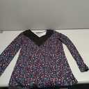 Women's Blouses with Long Sleeves V Neck Loose Fit Casual Pullover Tunic Tops Size Medium 