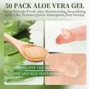 KONEUK 50 Pack Aloe Vera Gel for Face, Hair, Body, Skin, Sunburn Relief, 99% Pure Aloe Vera Gel for All Skin Types, Bulk Aloe Gel Travel Size for Soothing After Sun Skin Care Relief