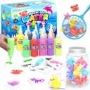 Magic Water Elf Toy Craft Kits for Kids, DIY Your Own Aqua Fairy Water Pets & Squishy Maker Toys with 10 Magic Gels and 8 Molds, Art Supplies Arts and Crafts for Kids Boys and Girls Ages 4-8 6-8