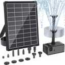 Antfraer Solar Fountain Pump 7W, Solar Water fountain for Bird Bath with Dry-Run Protection, Double-Layer Nozzles & 5Ft PVC Tubing for Bird Bath Small Pond Waterfall DIY Features
