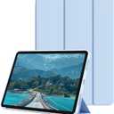for iPad (A16) 11th/10th Generation Case (11/10.9 Inch, 2025/2022) Without Pencil Holder, Slim Trifold Stand Smart Cover & Soft TPU Back, Auto Wake/Sleep & Support Touch ID, Sky Blue