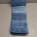 Buganda Memory Foam Bath Mat, 47" x 17", Ultra Soft and Non-Slip Bathroom Rugs, Water Absorbent and Machine Washable Bath Rug Runner for Bathroom, Shower, and Tub, Blue