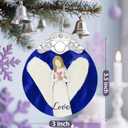 Stained Glass Ornament, Love Angel Christmas Ornaments, Christmas Decorations for Tree, Holiday Ornament, Holiday Party Gifts, Gift Ideas & Xmas Gift - Love Angel