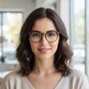 Computer Glasses for Women Men, Anti Eyestrain, Round Blue Light Glasses for TV Gaming Phone Reading, Clear Frame (Translucent Olive Green)