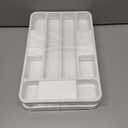 2 x Kitsure Cutlery Drawer Organiser for Kitchen - Adjustable Cutlery Tray for Effortless Utensil Sorting, Versatile Kitchen Storage & Organisation Solution, 12.13" x 1.54" x 8.07"~13.90", White (Medium)