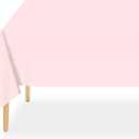 QIKSION Pink Plastic Table Cloth Disposable 12 Pack, 54 x 108 Inch Tablecloths for Valentines, Easter, Mothers Day Decorations, Baby Shower Birthday Party, Rectangle Table Cover