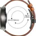 Genuine Leather Watch Band for Women Men Quick Release Spring Bars Bands 20mm 22mm Top Cowhide Calfskin Wristband Replacement Watchband Strap (Brown-Silver Pin Buckle)