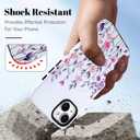 Magnetic for iPhone 14 Plus Case [Compatible with Magsafe] Colorful Floral Flower Pattern Design, Full Body 2 in 1 Shockproof Scratch Resistant Protective Cover for Women Girl (White)