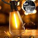 Ollny Outdoor String Lights 120FT with 60+2 Spare ST38 Vintage Bulbs, Shatterproof Connectable Patio Lights, 2200K Warm White Waterproof Outside Hanging Light for Yard Camping Gazebo Porch Balcony