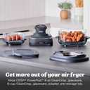 Ninja Crispi 4-in-1 Glass Air Fryer | 450F | Non-Toxic | 4QT & 6-Cup Glass Containers w/Lids | Microwave, Freezer, Dishwasher Safe | Max Crisp, Air Fry, Bake, Recrisp | Cyberspace Gray, FN101GY