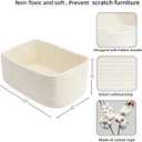 XUANGUO Small Woven Storage Baskets 12X8X5 Decorative Rope Bins for Organizing Shelves, Closets, and Toys, Empty Gift Baskets, Cute Organizer Basket for Home and Office (white, regular)