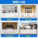 200inches Retractable Baby Gates Extra Wide, 34" Tall Extra Large Openings Baby Gates for Doorways, Upgraded Retractable Dog Gate for Stairs, One-Handed Operation, Built-in Reinforce Strip (White)