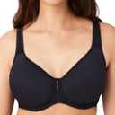 Wacoal Women's Basic Beauty Lightly Padded Underwire Full Coverage T-Shirt Bra, 853192 (34D, Black)