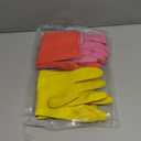 Bamllum Rubber Kitchen Dishwashing Gloves - 4 Pairs Colorful Reusable Household Cleaning Gloves for Washing Dishes and Cleaning Tasks, Flexible Long-lasting and Non-Slip (Large, Blue+Pink+Yellow+Red)