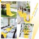8 Pack Lemon Yellow Cheesecloth Table Runners 20x120 Inch Gauze Table Runner 10FT Easter Cheese Cloth Table Runner Rustic Sheer Runner for Wedding Baby Shower Birthday Party Table Decor