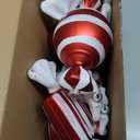 Sotiff Christmas Candy Ornaments Red White Hanging Candy Cane Ornaments Peppermint Christmas Tree Decoration DIY Xmas Lollipop Plastic Ornament for Holiday Xmas Tree Wedding Party Decor (12 Pcs)