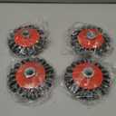 5 Pack 3 Inch Coarse Crimped Wire Cup Brush for Angle Grinder with 5/8 Inch-11 Threaded Arbor - 0.014 Inch Carbon Steel Wire -Light Duty Conditioning for Metals