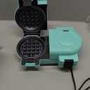 2in1 Double Waffle & Pancake Maker  CACHOO Mini 4" Nonstick Waffle Iron & Small Round Griddle with 4 Removable Plate Sets, Dishwasher Safe, Perfect for Small Spaces, Apartments & Dorms, Aqua