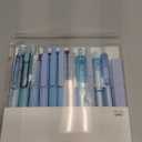 Mr. Pen- Gel Pen Set, 12 Pack, Pastel Blue Barrels, 1 x Aesthetic Highlighter, 0.5mm Black Ink Gel Pens for Journaling