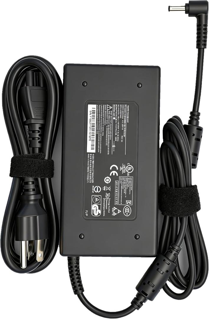120W Laptop Charger Compatible with Msi GF63 Thin 10SC 11SC 11UC 12Th Cyborg 15 AI A1V A12V A13V A13VE a13u Msi Thin 15 a15 B13V B13U B12V B12U a17-120p2a adp-120vh d Power Adapter