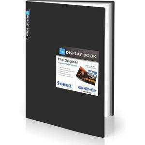 Sooez Art Portfolios 12"x18", Large Portfolio Folder with 30 Pockets & Black Inner Sheets, Display 60 Pages, 12 x 18 Presentation Book for Artwork Storage, Binder with Plastic Sleeves for Artist (12x18" w/ BLK Paper)