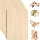 6 Pack Basswood Sheets for Crafts - 12 x 18 x 1/8 Inch - 3mm Thick Large Plywood Sheets Unfinished Bass Wood Boards for Laser Cutting, Wood Burning, Architectural Models, Staining