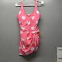 Century Star One Piece Swimdress Swimsuits for Women with Skirt Tummy Control Swim Dresses Bathing Suit Swimwear (, Pink Heart Medium)