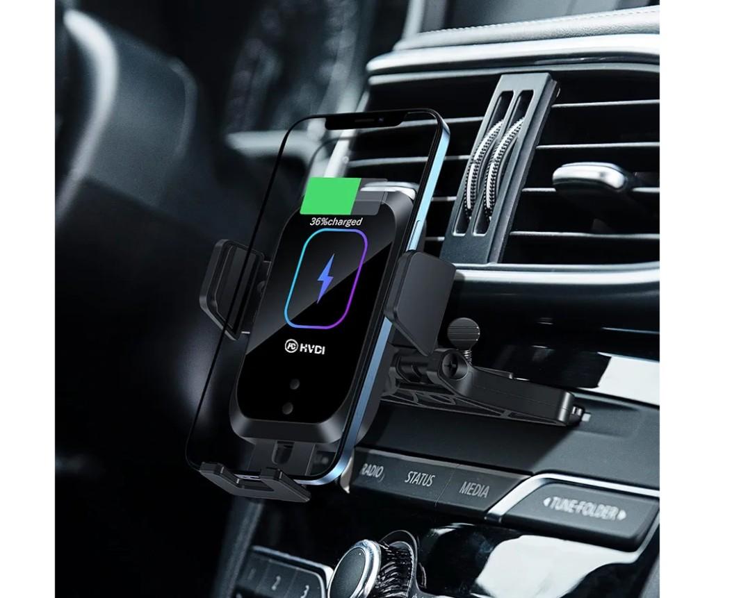 Enomol Wireless Car Charger CD Slot Phone Mount, Auto-Clamping 15W Qi Fast Charging Infrared Smart Sensor Air Vent Cell Phone Holder,Compatible with iPhone 13 Pro Max 12 11 X 8,Samsung S21 S20 S10 S9