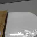 Minsha soft sealed toilet seat,16.7”LX13.5“W compatible with D/U-shaped extended bucket, quick release, easy to install, easy to clean, non discolored, thick and durable plastic material, white(M17“)
