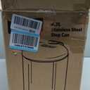 Glad Small Trash Can, 1.2 Gallon | Round Stainless Steel Garbage Bin with Soft Close Lid & Step Foot Pedal | Metal Waste Basket with Removable Inner Bucket, Stainless, 8 x 9.5 x 12 inches