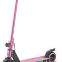 Electric Scooter for Kids Ages 6-12, 150W Motor, 4/7/11 Mph, 60 mins Ride Time, Adjustable Speed, LED Display, Colorful Lights, Electronic Brake, Foldable Kids Electric Scooter UL2272 Certified(Pink)